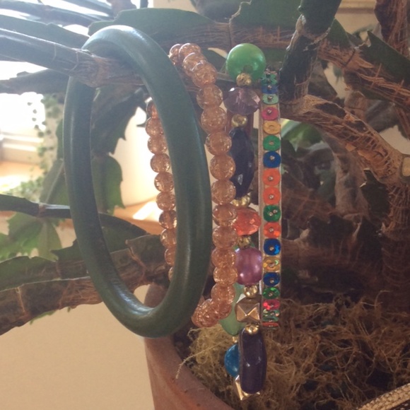 Bundle Lot 11 Bracelets, brass/silver/colorful - Picture 4 of 4